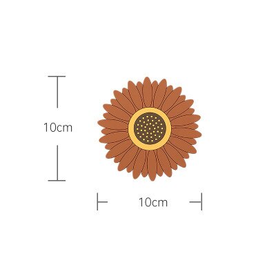 Sunflower Potholder Pot Mat Home Dining Mat Plate Mat Table Mat Anti-scalding Tea Coaster Bowl Mat: Brown-S