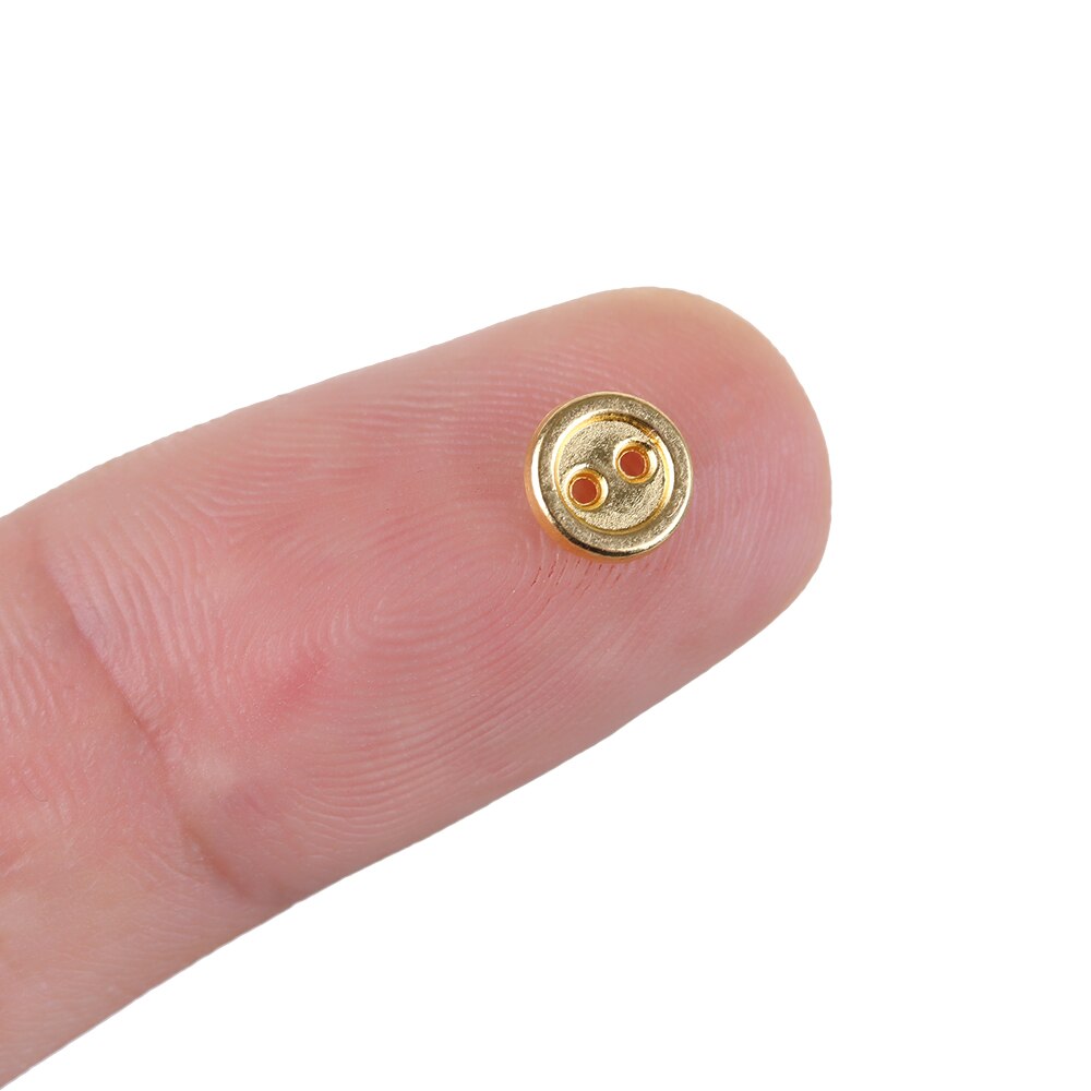 50pcs 3mm 4mm 5mm 6mm 7mm 8mm Mini buttons metal mixed color round bread buttons doll buttons for diy sewing blyth doll clothing