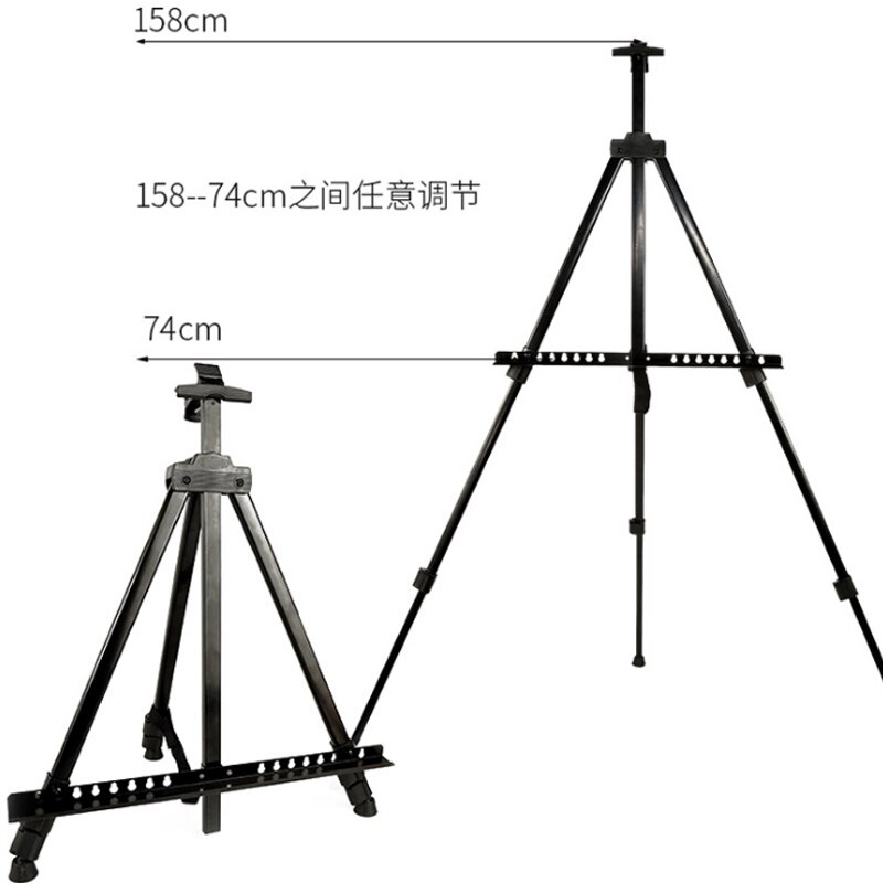 Aluminum Alloy Easels Sketch Drawing Frame for Art Tools Collapsible Light Weight Adjustable for Painting Folding Sketch Easel