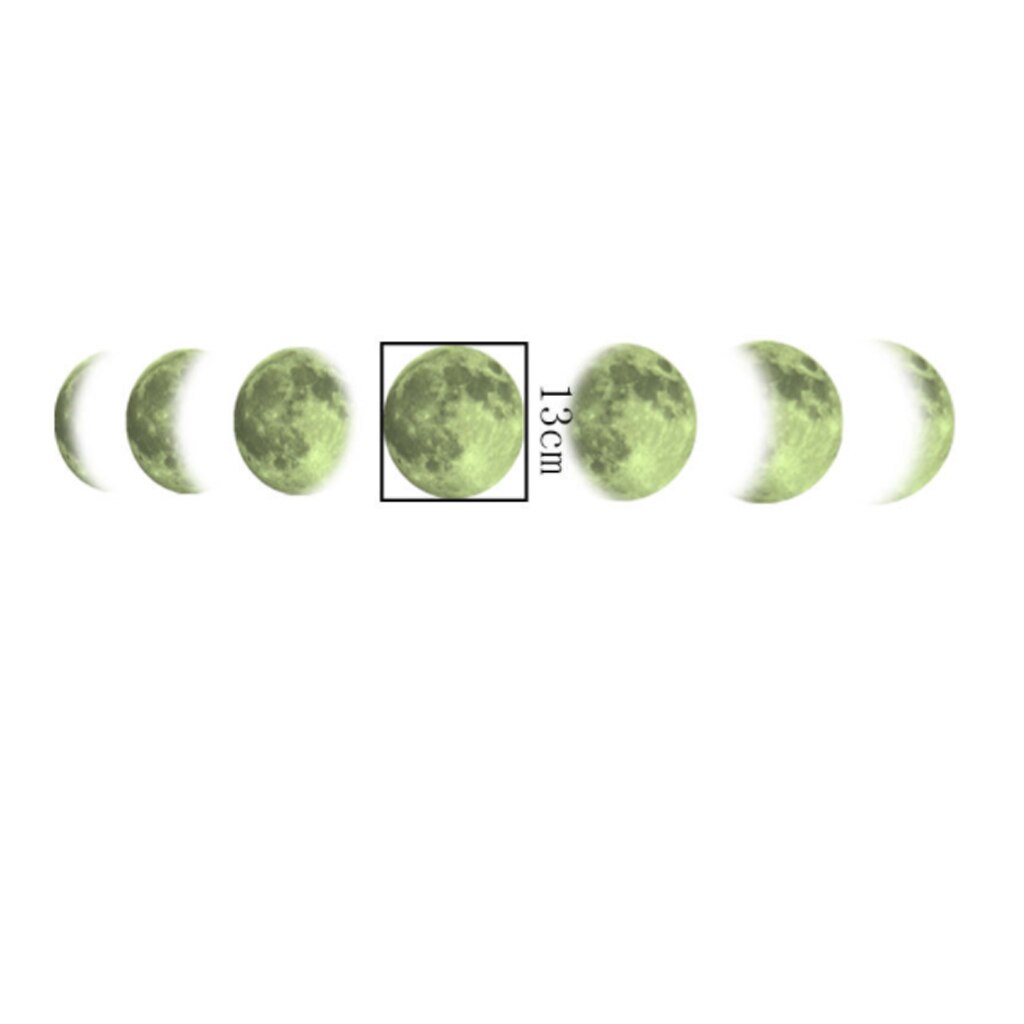 Lunar Eclipse Fluorescent Wall Sticker Glow In The Dark Sticker Removable Wall Paper Decor For Home Room Nursery Bedroom