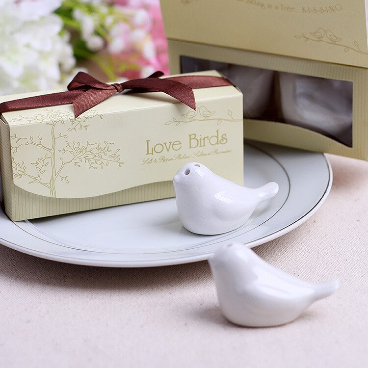 Liefde Vogel Zout en Peper Shaker Bruiloft Gunsten En Voor de Gasten Souvenirs Decoratie Event & Party Keuken Benodigdheden