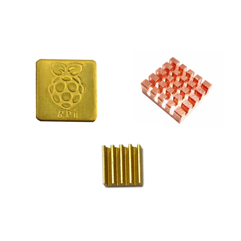 Raspberry Pi 3B+ Heat Sink Kit Copper Heat Sink 2PCS+Aluminum Heat Sink 1PCS RPI Cooling Sink Support Raspberry Pi 2B 3B zero w: Bundle 1