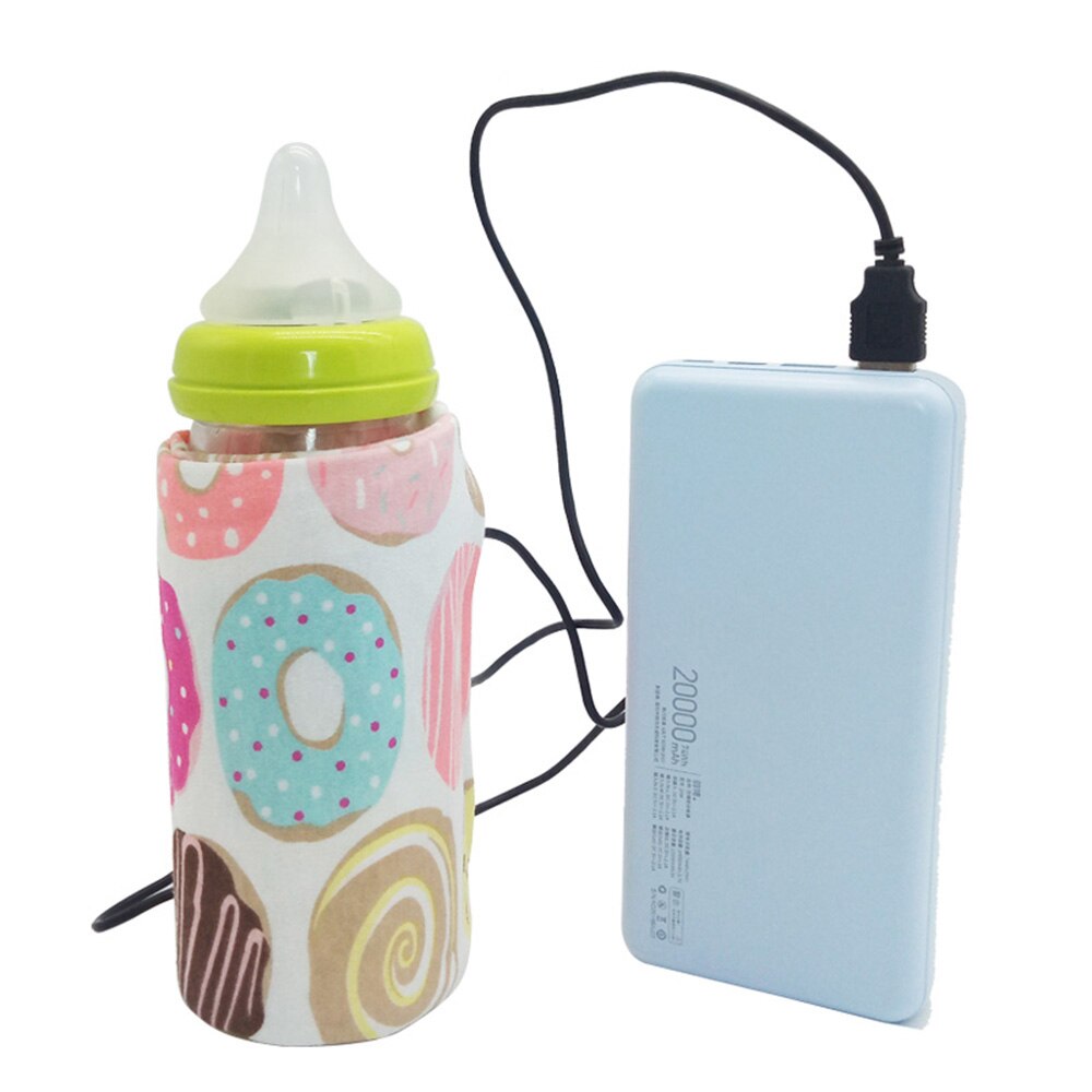Draagbare Usb Flessenwarmer Reizen Cup Heater Outdoor Baby Melk Zuigfles Bag Cover Voor