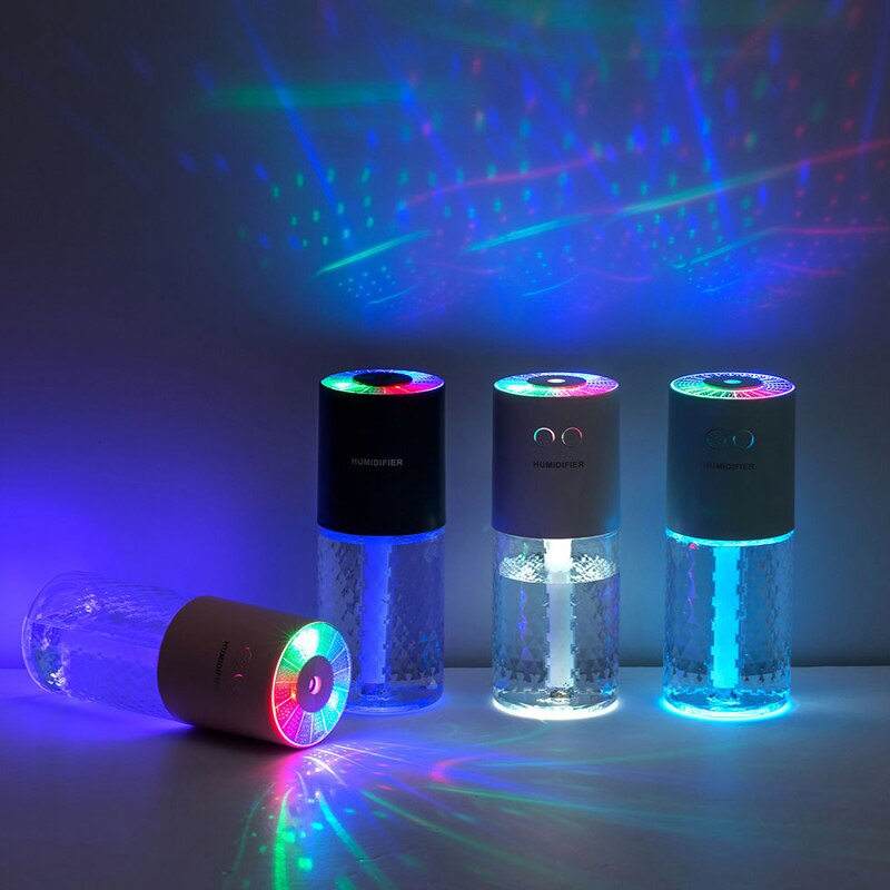 Luchtbevochtiger Mini Crystal Usb Lichtgevende Zuivering Lucht Hydraterende Hydraterende Anti-Drogen Geschikt Voor Thuis Auto