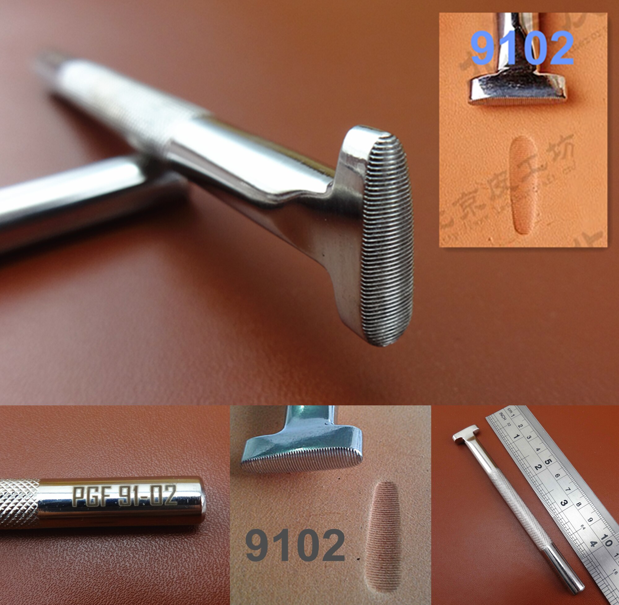 1pc Rvs Leather Craft Carving Stempelen Stempel Punch Stamper Tool Master Lederen Stamper-Beitel Prikken Iron Priem