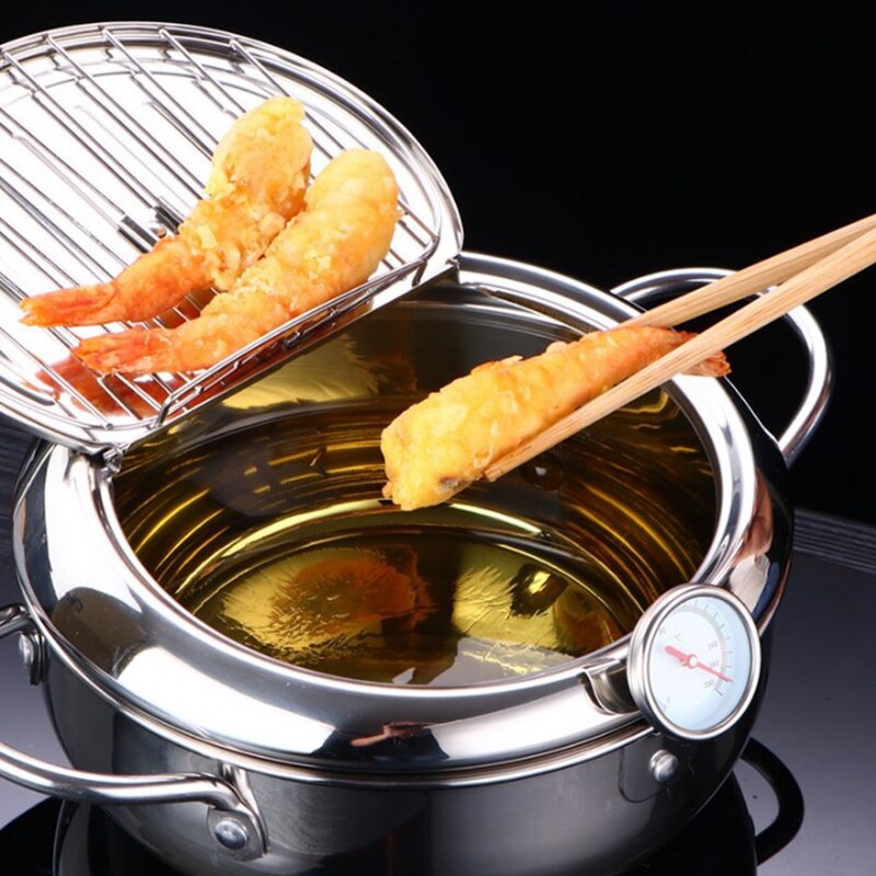 Mors håndkøkken frituregryde termometer tempura stegepande temperaturkontrol stegte kyllingekande madlavningsværktøjer