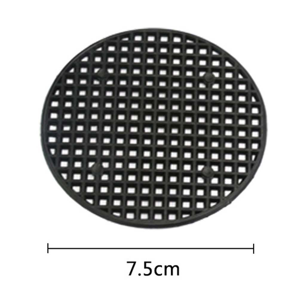 Plastic Flower Pot Bottom Hole Mesh Potted Plant Prevent Soil Loss Net Tools Black PAK55: Round 7.5cm