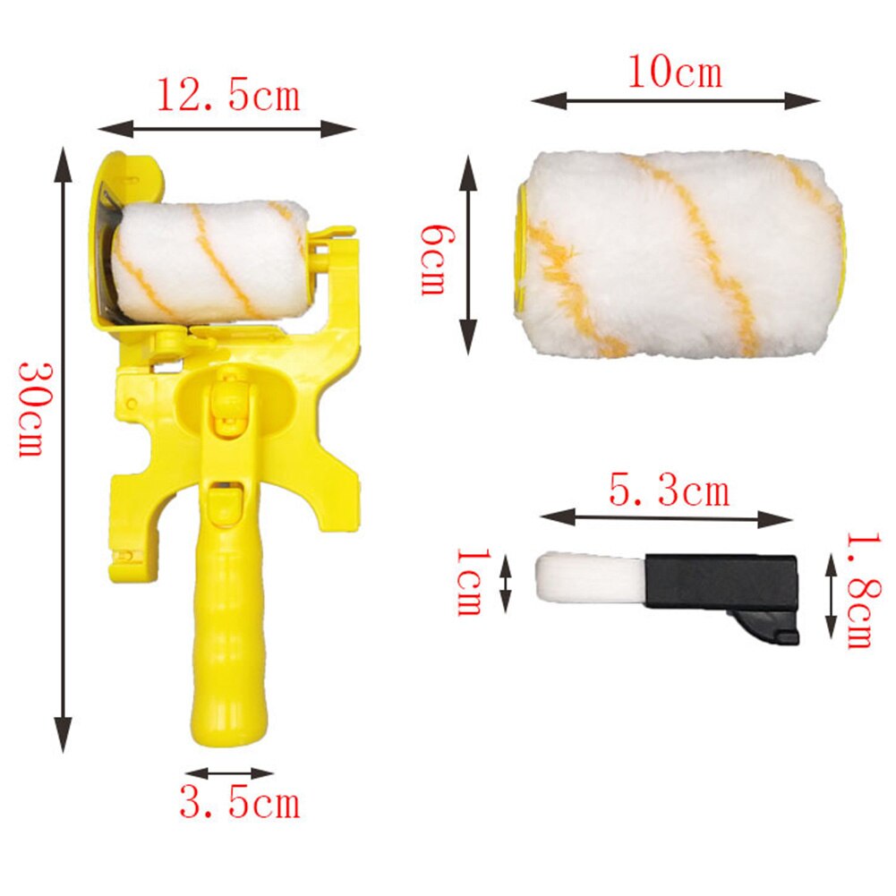 Rent udskåret professionel malerrulle 2- -pak erstatningsmalingpåføring kantbørsteværktøj multifunktionelt til vægloft i hjemmet: 1
