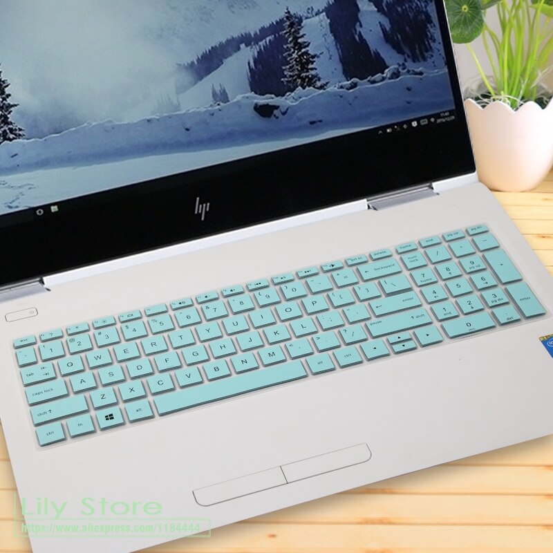 15 inch Laptop Keyboard Cover Protector voor HP Pavilion Power Gaming Laptop 15 t 15-cx0001la 15-cx0095tx 15-cx0101tx 15-cx0102tx: whiteblue