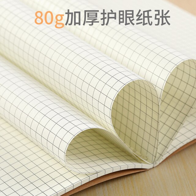 Journal Kawaii A5 B5 Kraft Paper-Black Card DIY Notebook Office for School Planner Grid-Line Agendas Notepads Stationary