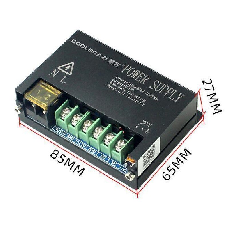 Access Control Power Supply Transformer Door Supplier Adapter Covertor System Machine DC 12V 5A AC 100~240V