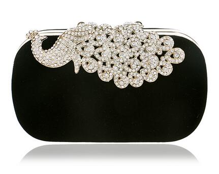 SEKUSA embrayage sacs de soirée couronne strass sacs de soirée sac à main sac à bandoulière pour mariage diamants dame sac à main Mini sacs de soirée: YM1009black