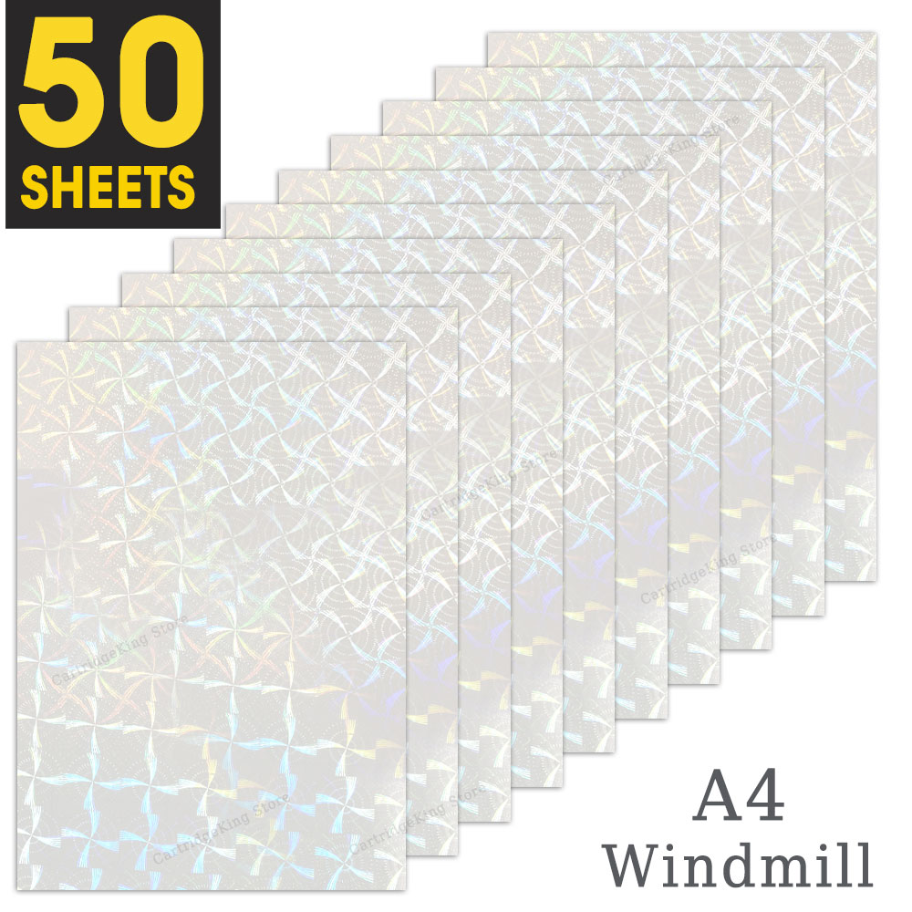 50 hojas de cinta adhesiva holográfica de lámina de arena, estampado en en papel fotográfico A4, película laminada en frío, paquete DIY, tarjeta de Color: Verde