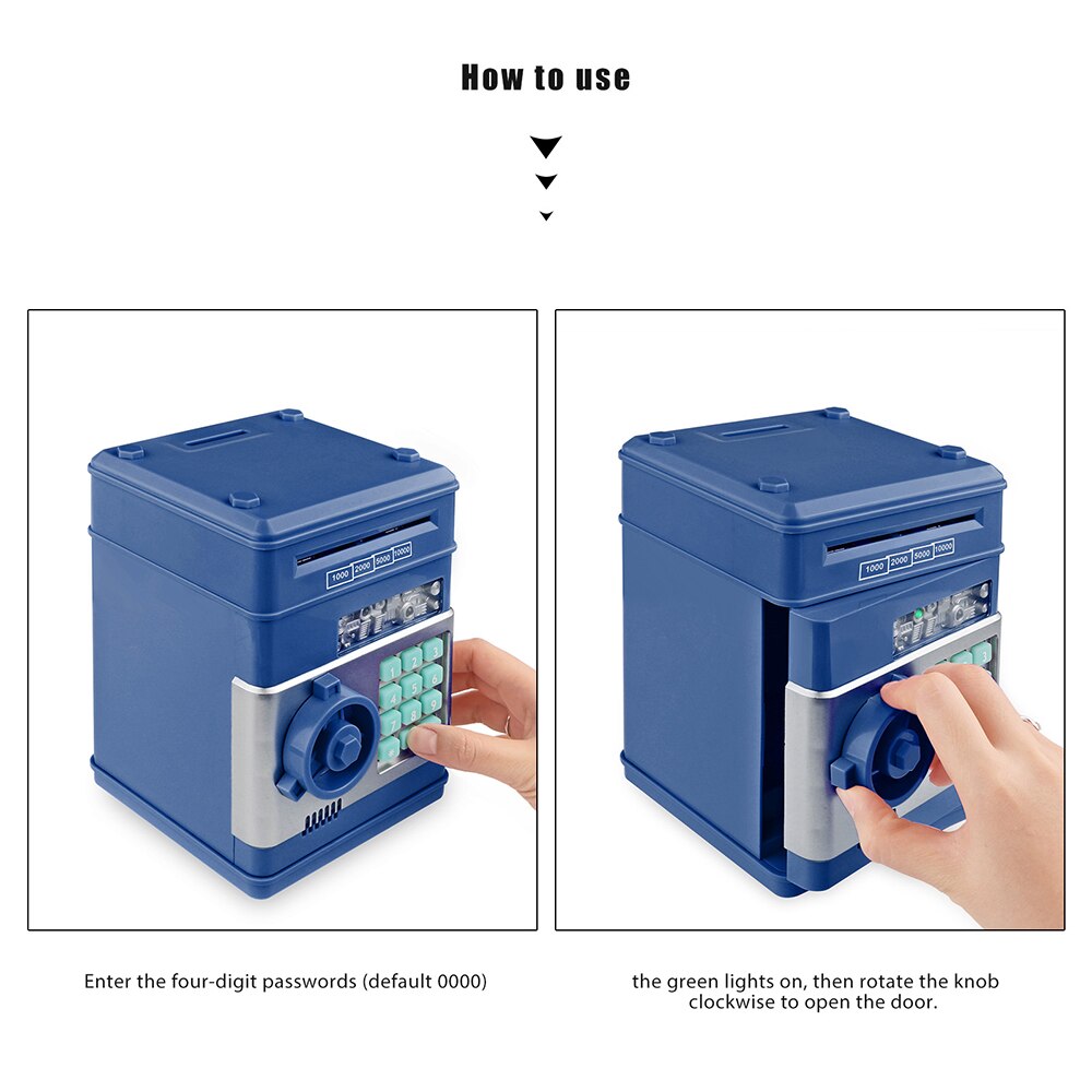 Spaarpot Atm Wachtwoord Spaarpot Automatische Elektronische Piggy Cash Saving Coin Box Atm Bank Kluis Storting Bankbiljet