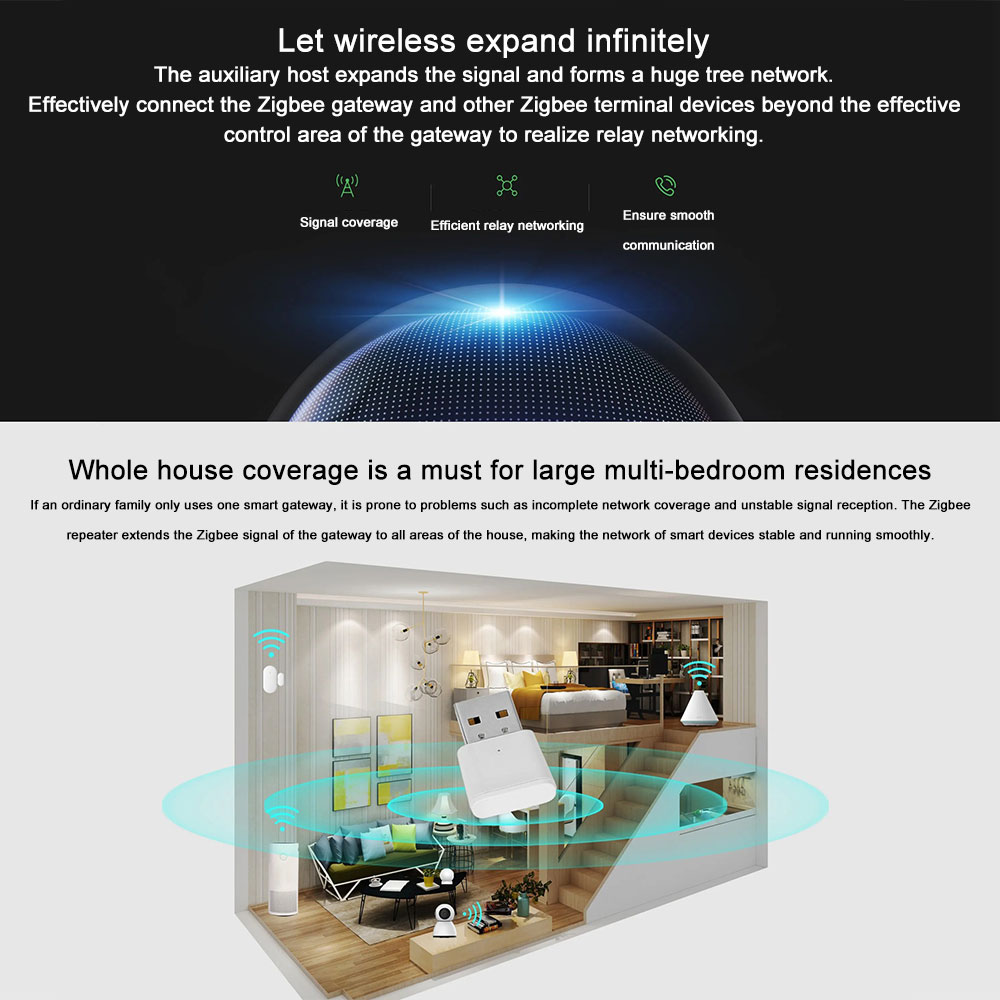 Zigbee – répéteur de Signal Usb Portable, amplificateur de Signal domestique pour appareils Tuya Zigbee, prolongateur universel de routeur Wifi