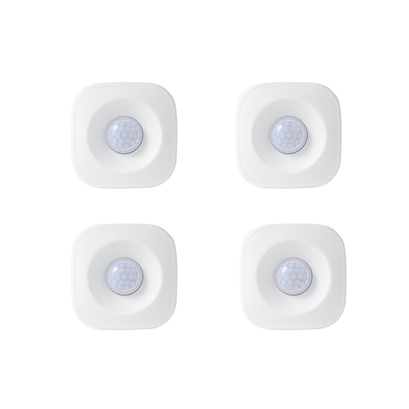 Tuya Smart Motion Sensor AAA Battery Powered Wireless WiFi PIR Motion Detector Smart Home Mini Infrared Human Body Sensor: 4pcs