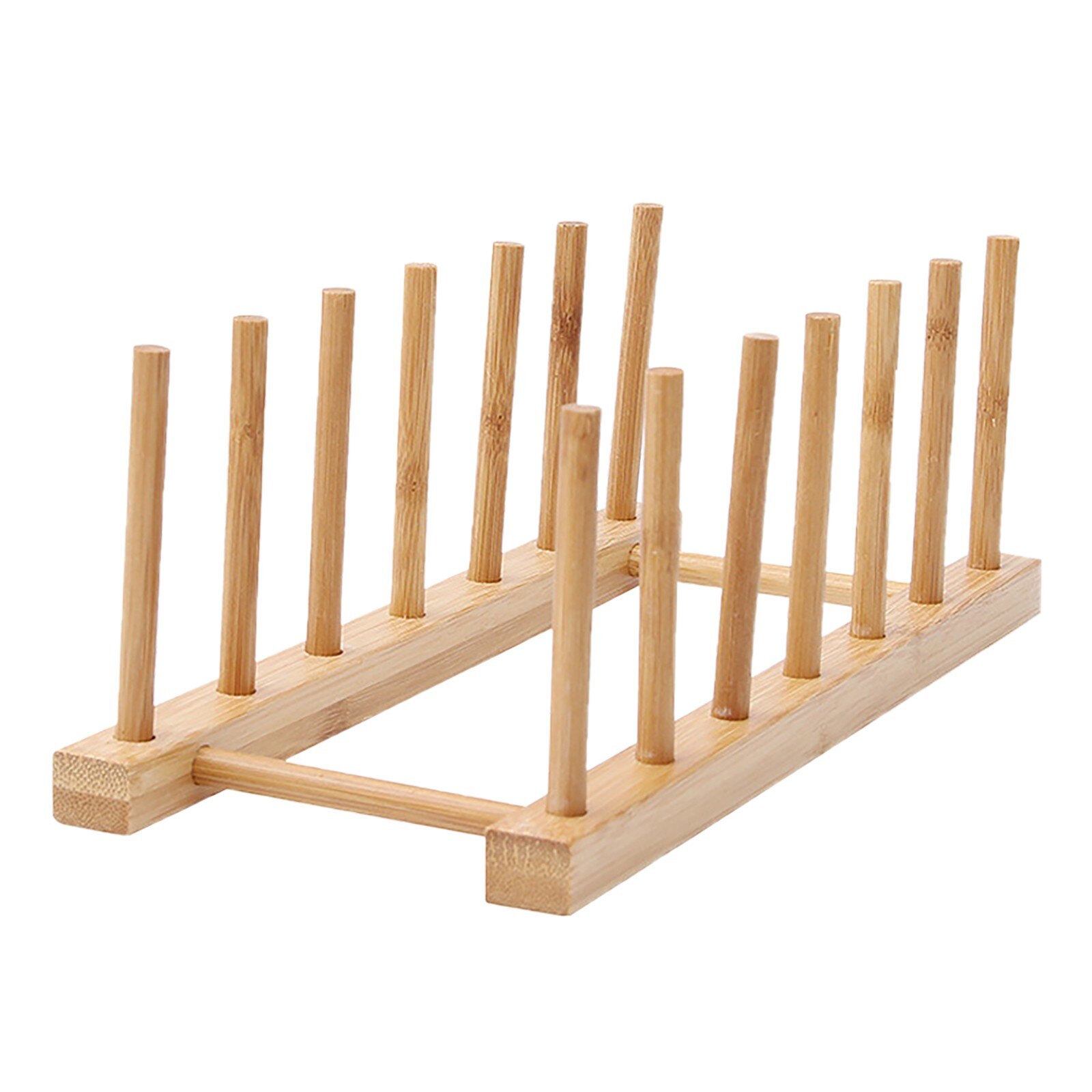 Layer Bamboo Dish Rack Drainboard Drying Drainer Storage Holder Stand Kitchen Cabinet Organizer For Dish/ Plate/ Bowl/ Cup #T2P: E