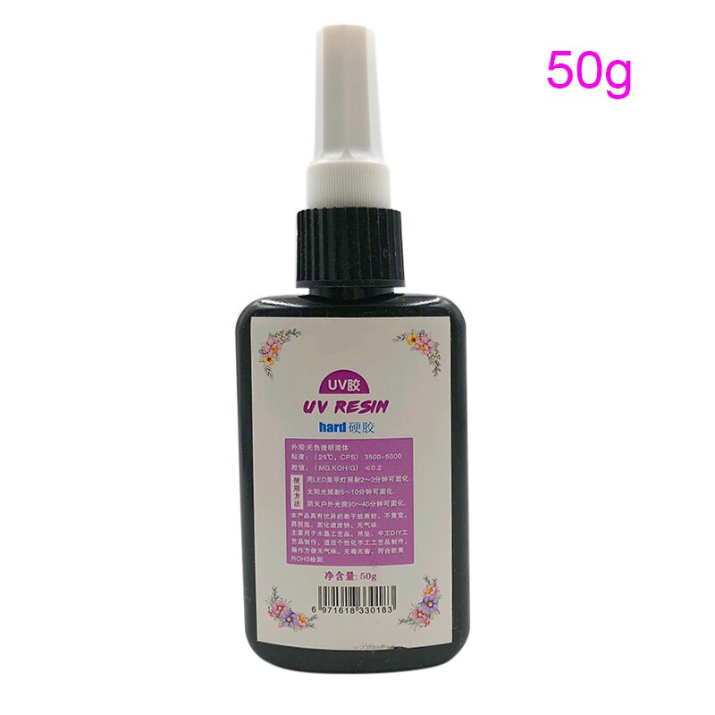 DIY UV Ultraviolet Resin Curing Solution Quick-drying Non-toxic Sunlight Activated Hard J99Store: 50g