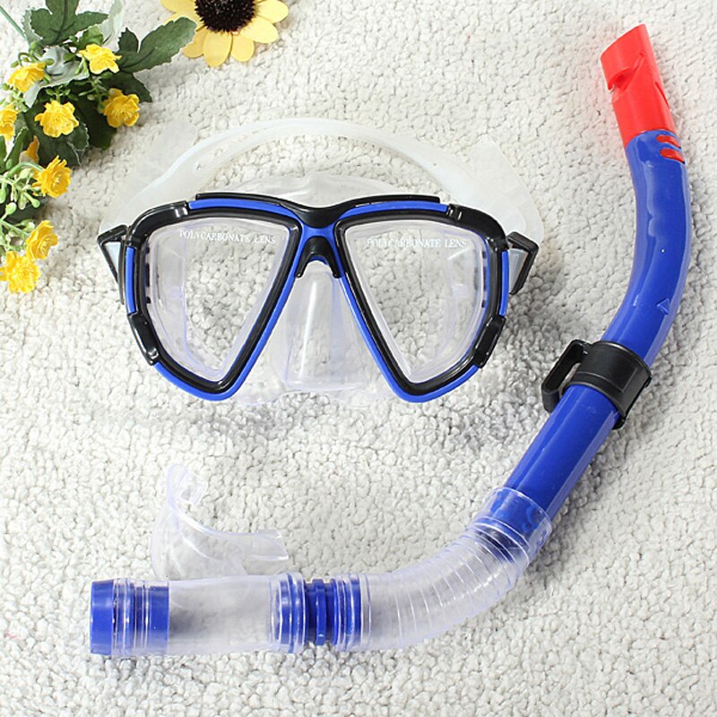 Swimming Gear Dive Scuba Submersible Goggles Protective Mask Glasses Adult Anti-fog Diving Mask Equipment Semi Dry Snorkel Set