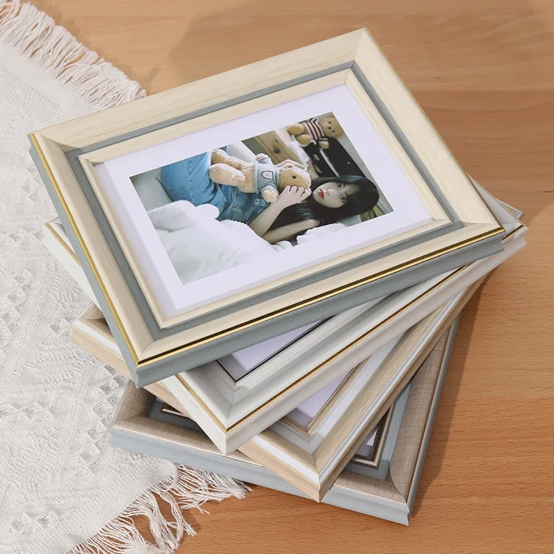 Natuurlijke frames Foto's Scandinavische fotolijst Trouwfoto's Display Porta Retrato Marcos Para Fotos