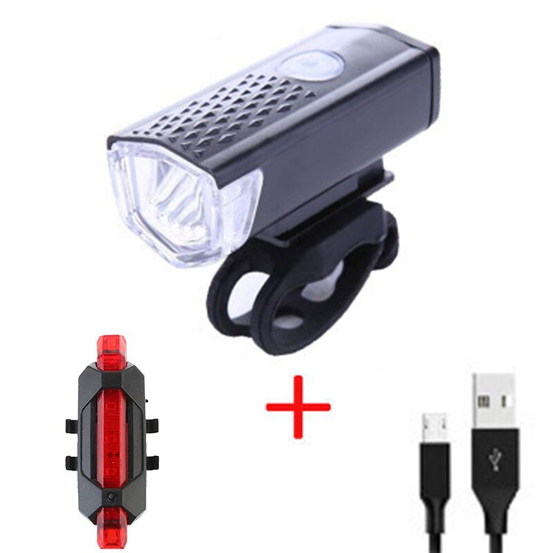 Bike Bicycle Light USB LED Rechargeable Set Mountain Front Back Headlight Lamp Flashlight: 4-10