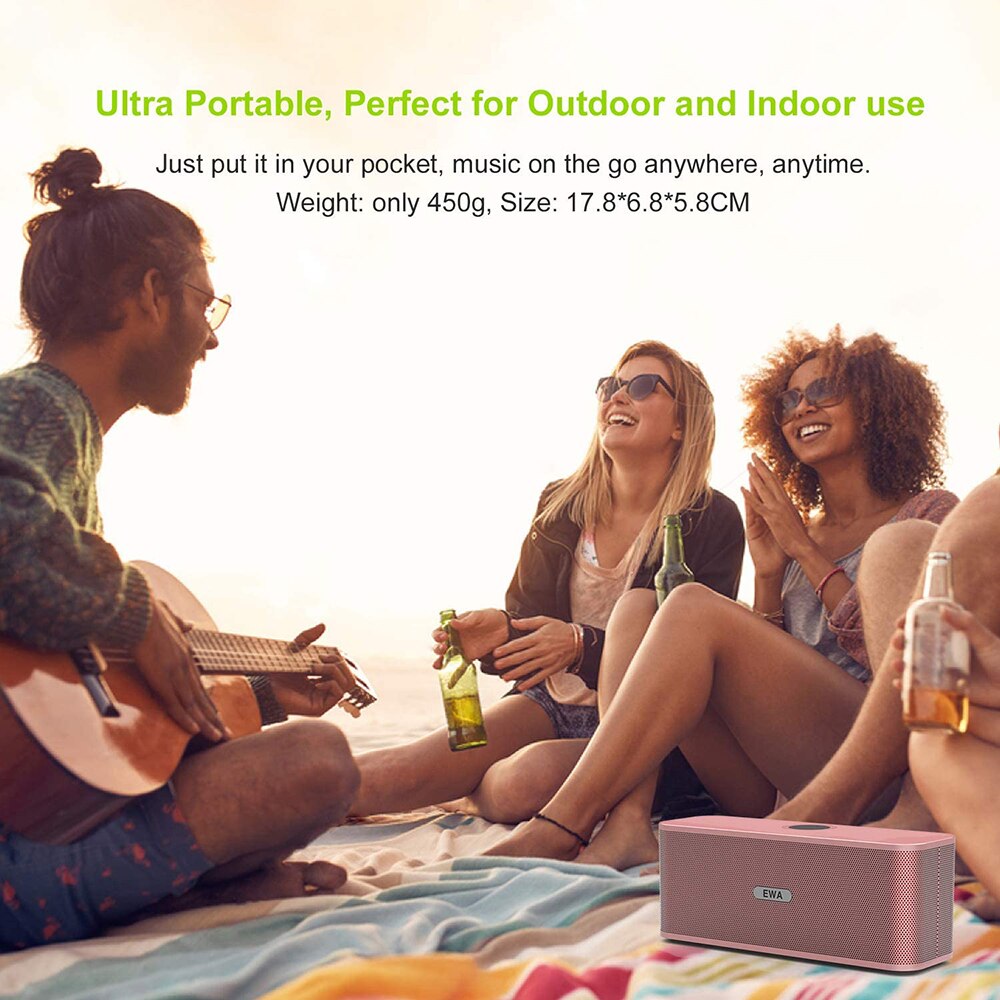 Ewa W300 Bluetooth Speaker Draagbare Draadloze Luidspreker Sound Systeem 3D Stereo Muziek Surround Outdoor Speaker Ondersteuning Tf Card