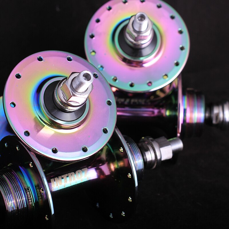 INTRO7 Bicycle Fixed Gear Hubs Front Rear 20H 24H 32 Holes Lightweight Sealed Bearing Fixie Bike Track Hub Bicycle Parts