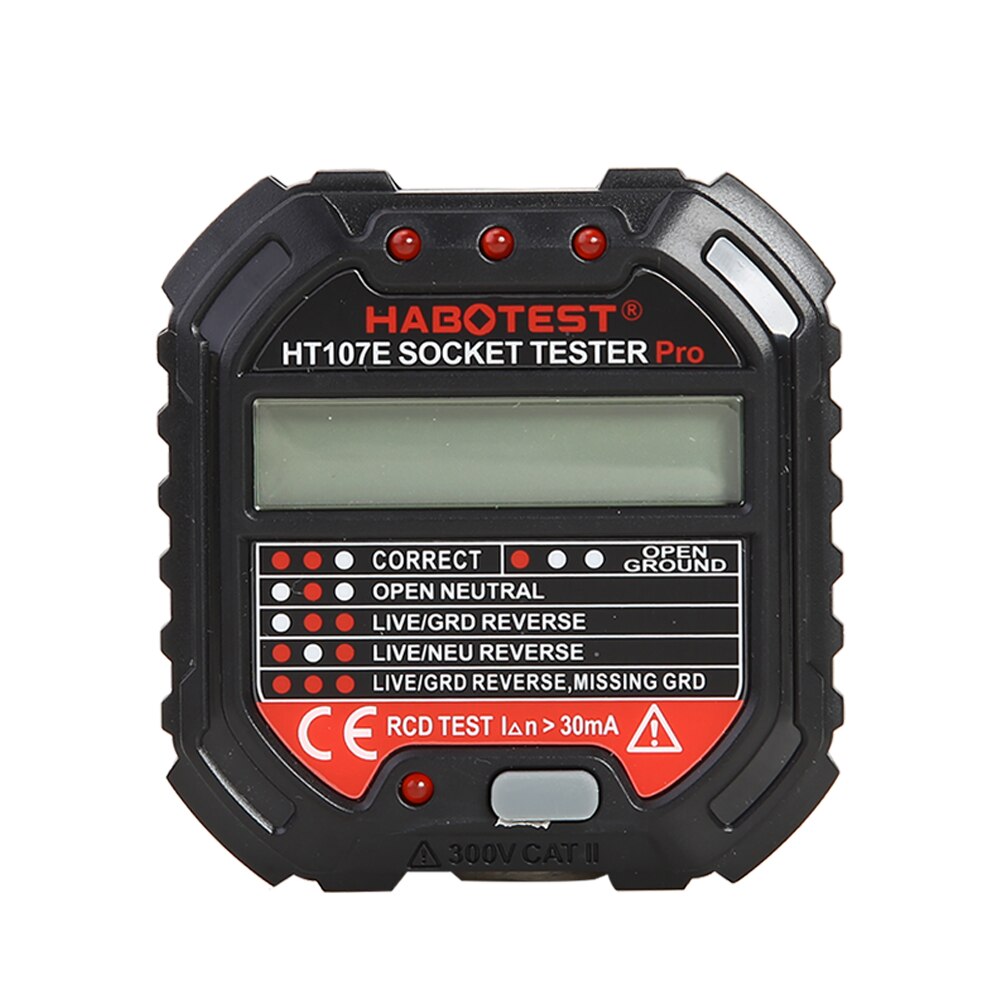 Electric Fault Checker Circuit Line Plug Socket Voltage Outlet Tester Finder Advanced Circuit Line Wall Plug Finder: HT107D