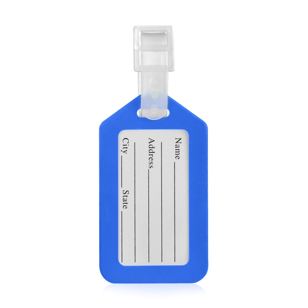 1 Uds. porta Dirección de identificación para maletas de viaje, etiqueta de equipaje de plástico, etiqueta de equipaje, etiqueta portátil, accesorios de viaje para hombres y mujeres