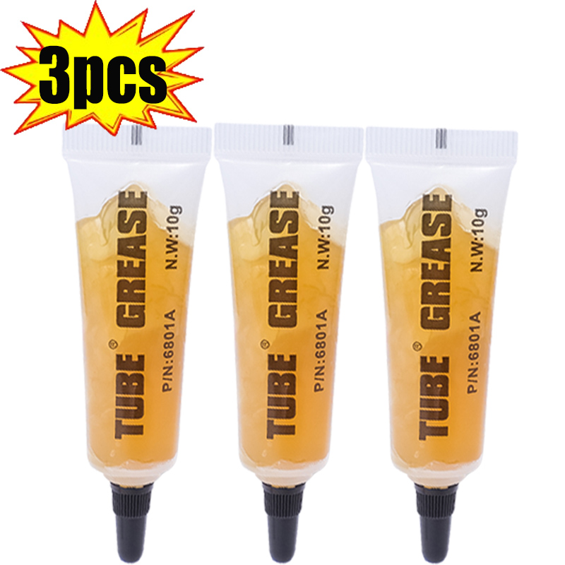 Graisse pour chaîne d'engrenage de roulement 10g, graisse pour engrenages de machines professionnelles, huile pour roulements, lubrifiant pour roues de vélo, graisse en plastique et Silicone: GRIS
