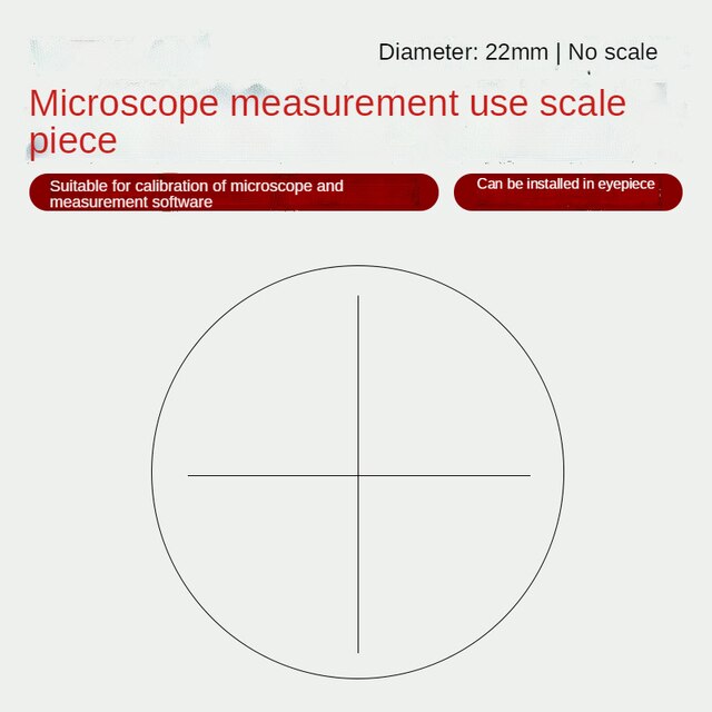 Microscope micrometer calibration sheet Scale measuring rule 0.05mm calibration glass sheet 0.1mm calibration reticle: See text details -11