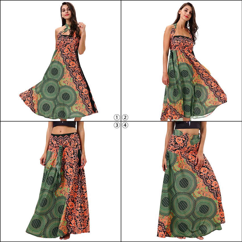 Japanse Japan Bohemen Jurk Bloemen Twee Stijl Dragen Jurk of Rokken Traditionele Stijl Aziatische Kleding Folk Thai Jurk Thailand