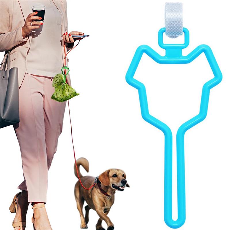 Hunde affaldsposeholder affaldsbærer kæledyrsudstyr robust holdbar hundetræktov fordeler hunde snor dispenser rent værktøj: Blå