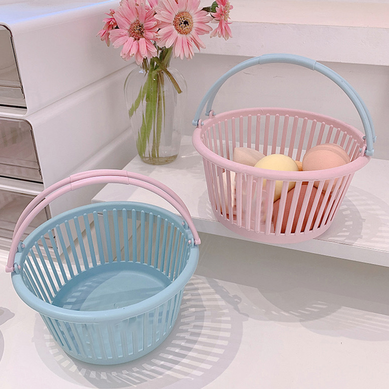 Panier de courses pour enfants, panier d'épicerie avec poignées, petits paniers de courses au détail pour de fête, organisateur de cuisine, panier à linge