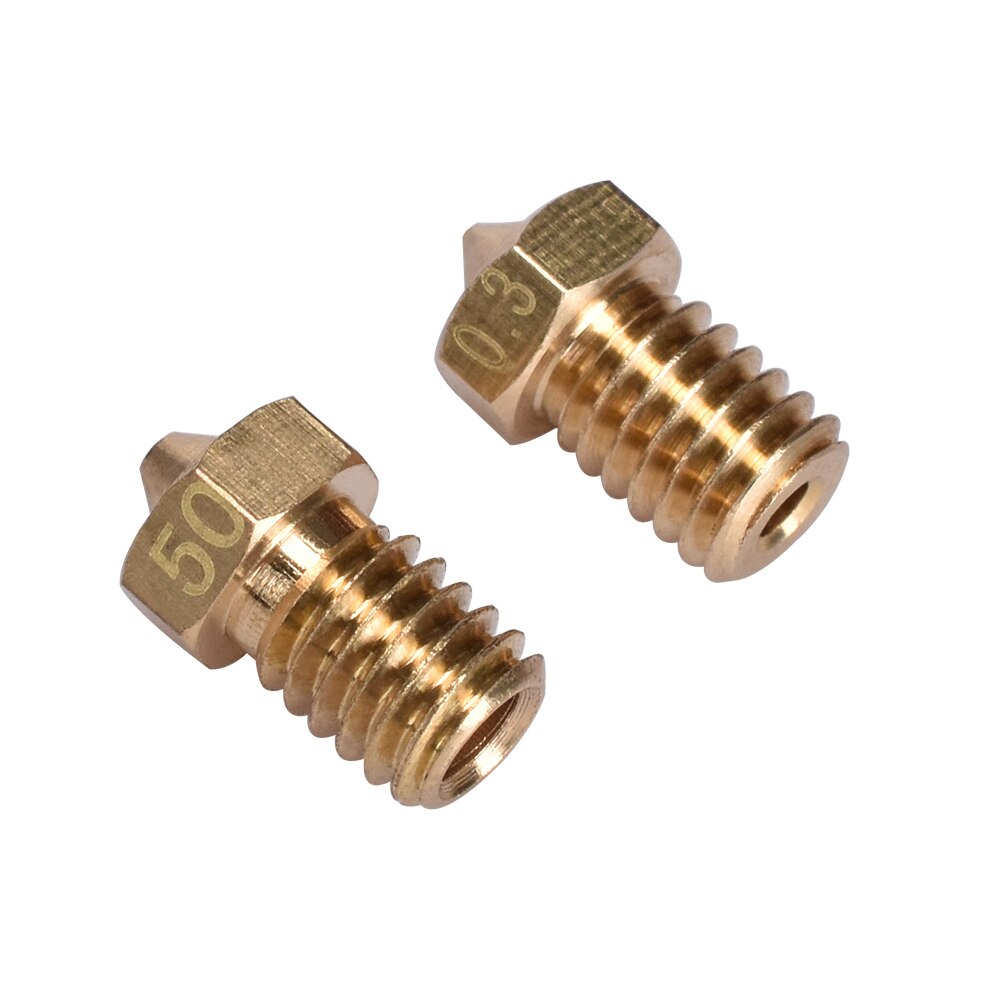 3D printer Ectruder 3D V6&V5 J-Head M6 brass nozzle extruder nozzles 0.2/0.25/0.3/0.4/0.5/0.6/0.8/1.0 mm For 3.0MM supplies