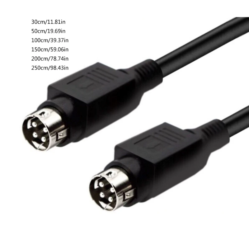 4Pin Speaker Cable for R1700BTR1600TIII Speaker 4Pin DIN Male to Male Cord Highly Temperature Resistant PVC Cover