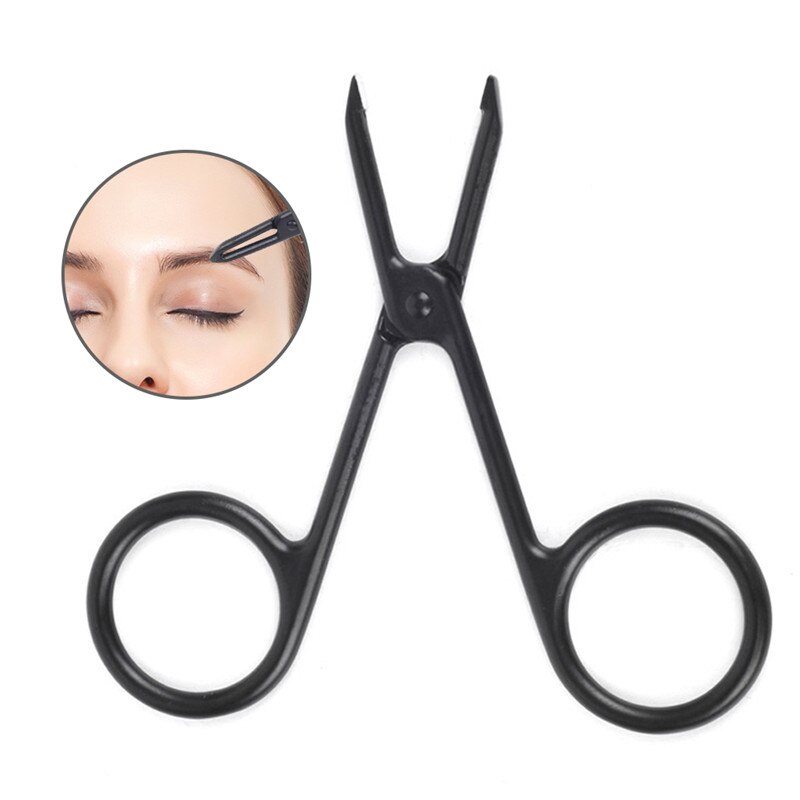 Pinzas para cejas, , práctica, depilación facial, tijeras de maquillaje, Metal cosmético recortador, cortadora de pestañas