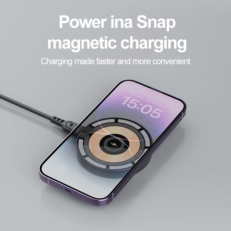 Cargador inalámbrico magnético de 30W para iPhone 15, 14, 13, 12 Pro Max, Mini almohadilla de carga inalámbrica rápida, soporte para cargadores de teléfono USB PD