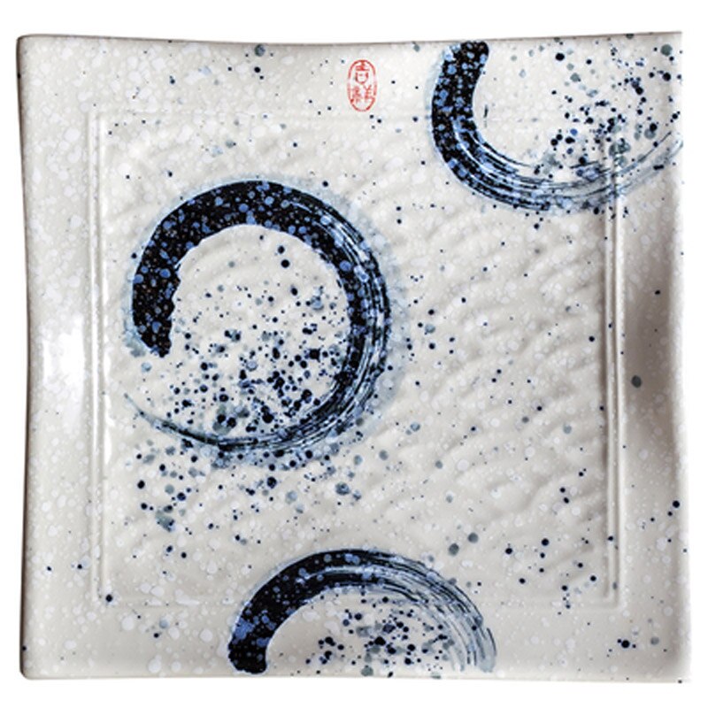FANCITY Household tableware Chinese style square plate commercial square plate ceramic restaurant plate dinner plate