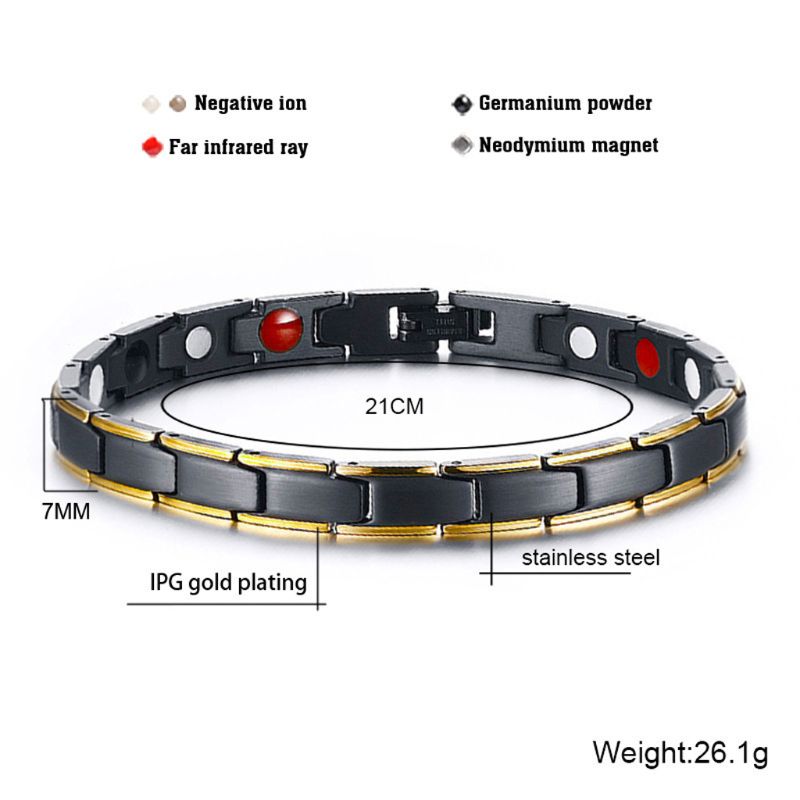 Titanium Magnetische Therapie Gezondheid Armband Artritis Carpaal Tunnel Pijnbestrijding