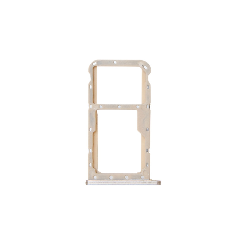10Pcs Voor Huawei P20 Lite Sim Lade Houder Sim Card Tray Slot Houder Connector Container Vervangende Onderdelen: Gold