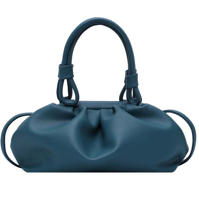 Bolso bandolera para mujer, de nube, Bolso de piel para mujer, sobre bolso de hombro tendencia, bolso de mano para mujer: Azul