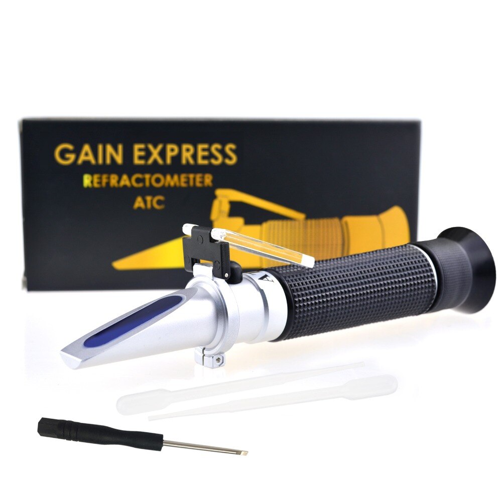 Réfractomètre à trois échelles Brix &amp; salinité, pour eau salée, récif marin saucière, Brix 0-10%/salinité 0-100PPT
