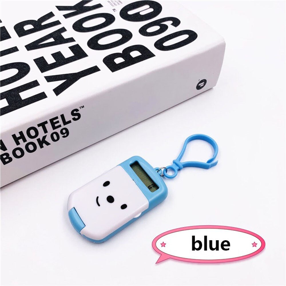 Kawaii Mini Calculator Pocket Size 8 Cijfers Display Cartoon Leuke Creatieve Sleutelhanger Rekenmachine Briefpapier Berekenen Tool: blue