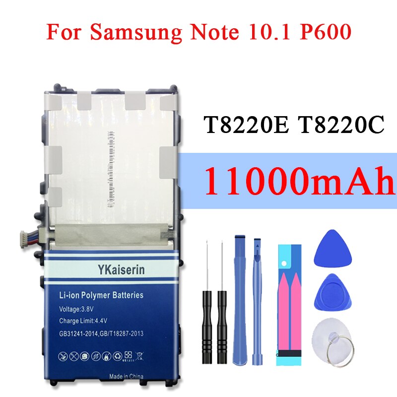 T8220E T8220C Battery For Samsung GALAXY Note 10.1 Tab Pro P600 P601 P605 P607 SM-T520 SM-T525 Tablet Batteries 11000mAh