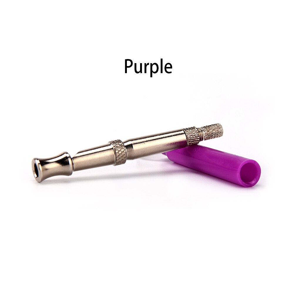 Mascota ultrasónico sonido perro entrenamiento silbato flauta llavero portátil perro silbato ajustable perro flauta suministros para mascotas: Púrpura