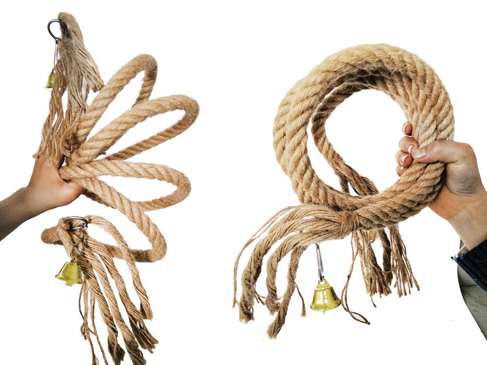 Large medium and small parrot climbing sisal rope bird cage toys swing rope grey parrot macaw toys