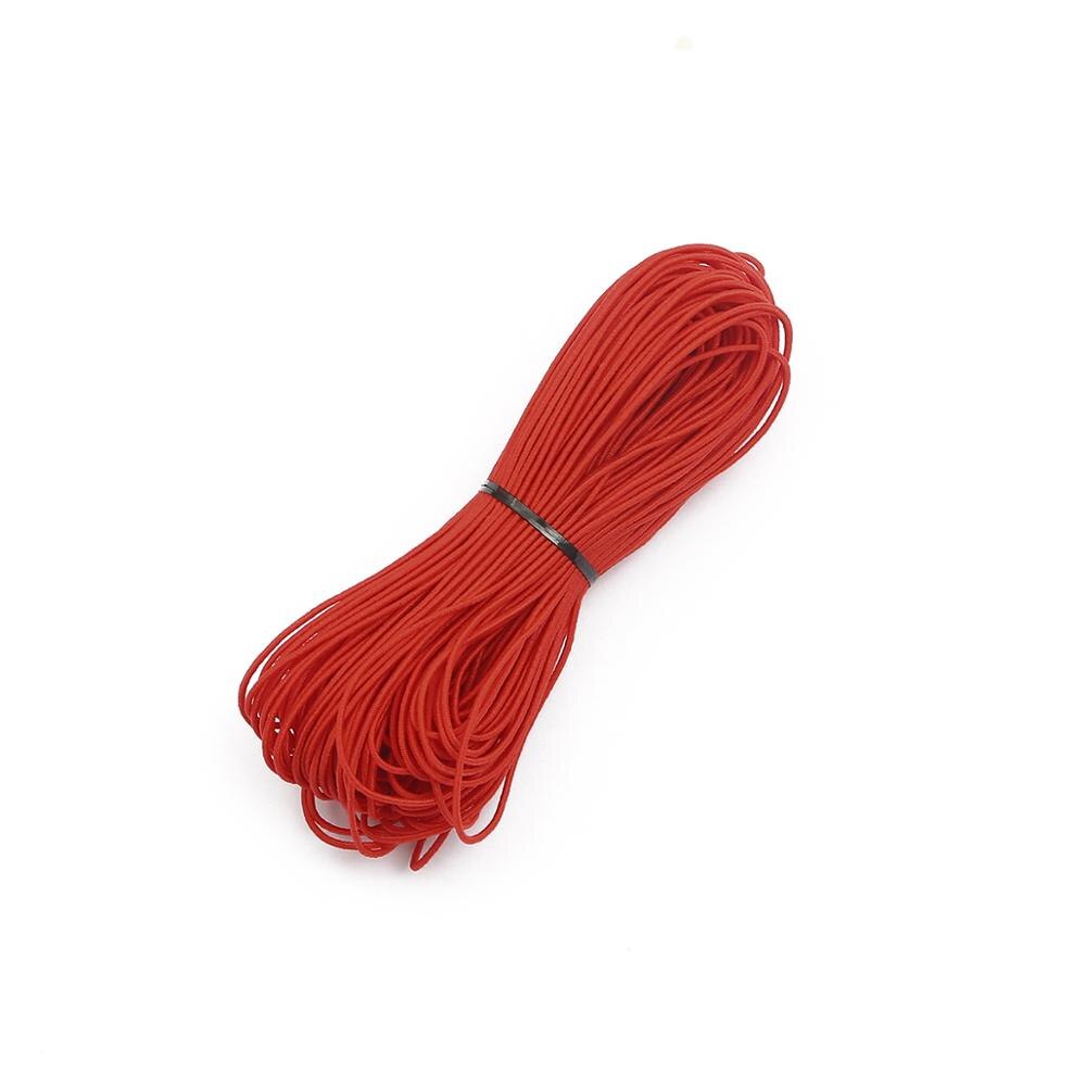 25m/ zakjes 1mm rubberen elastische band rekkoord kralen touw riem touw kralen draad diy naaien kledingstuk riem knutselen armband: Rood