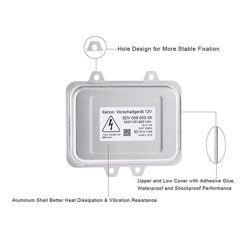 5DV 009 000-00 xénon caché Ballast de phare avec allumeur pour BMW Mercedes Benz Cadillac léopard Volkswagen Lincoln Chrysler Saab