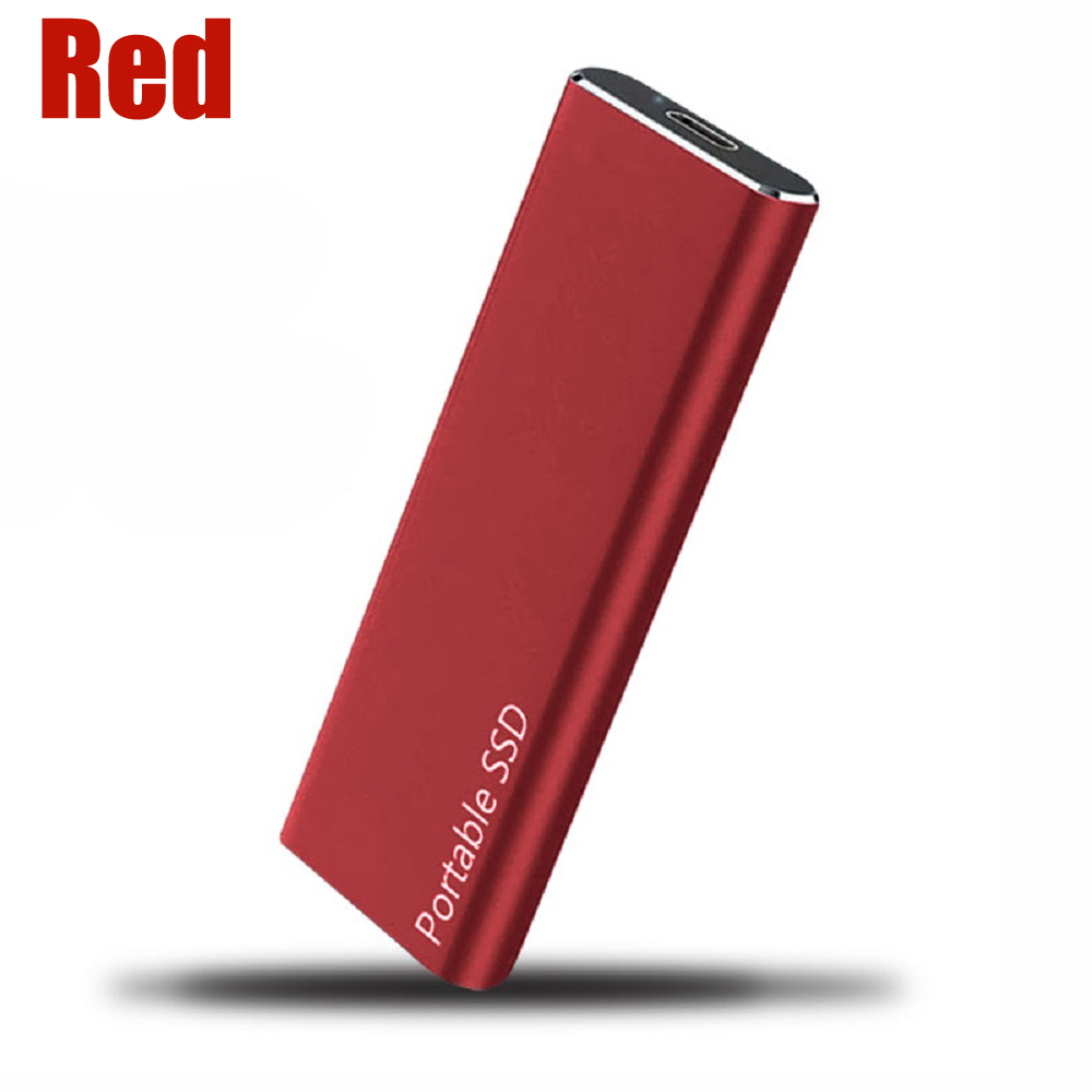 Disco rígido ssd externo 1tb disco rígido externo 2tb ssd rígido de alta velocidade usb3.1 unidade de estado sólido móvel para notebook portátil mac: Vermelho / 200 GB